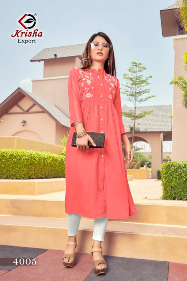 Krisha Mohini Latest Stylish Ethnic Wear Rayon Designer Kurti Collection